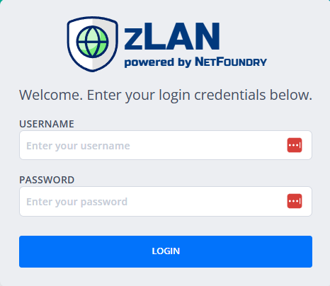 zLAN Console Login